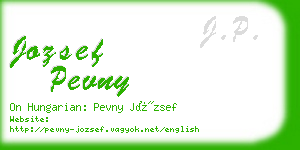 jozsef pevny business card